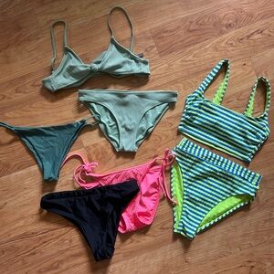 Bikini Bundle - Aerie bikini high rise triangle bikini women’s bundle size S